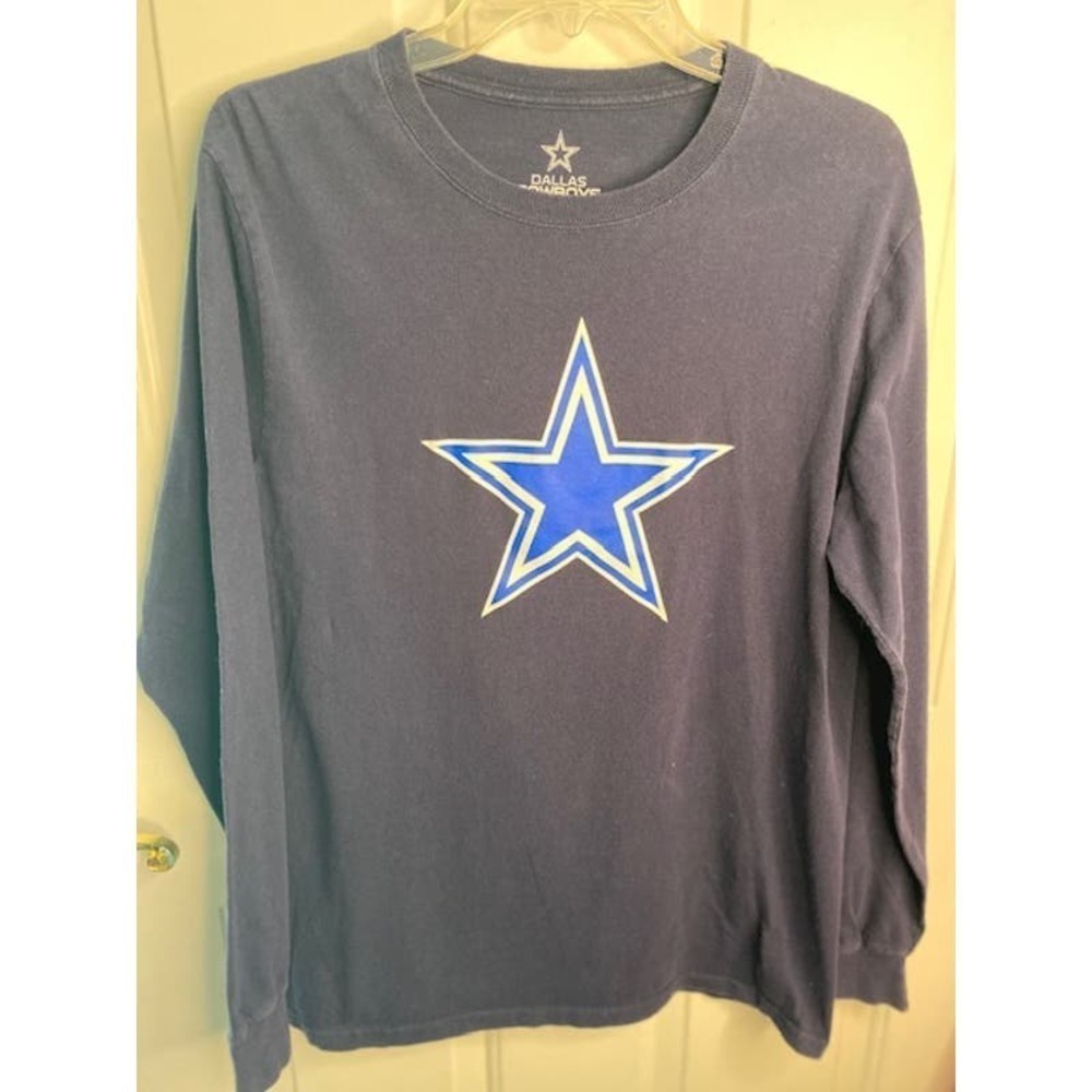 Dallas Cowboys Authentic Long‎ Sleeve Shirt Cotton Sz Medium Navy